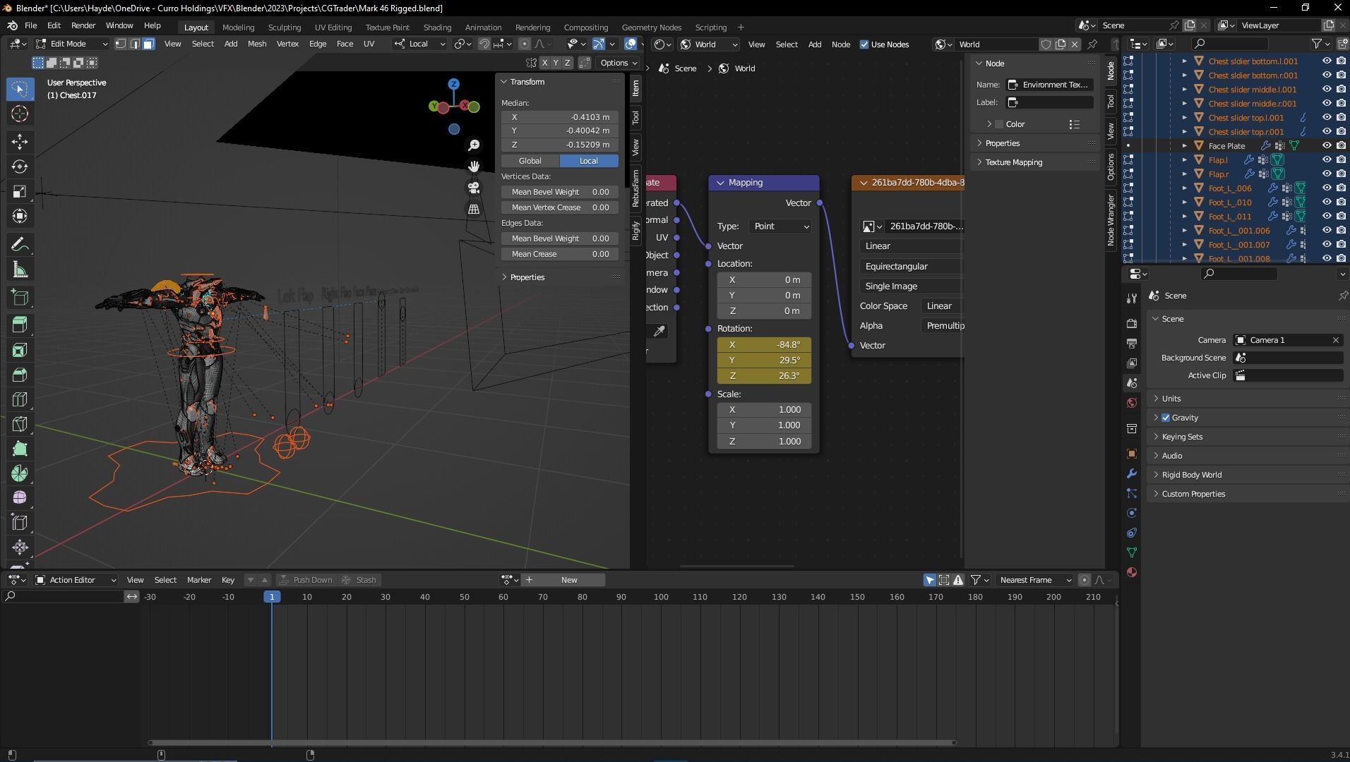 Iron Man Mark 46 Rigged and can open 3D model_11