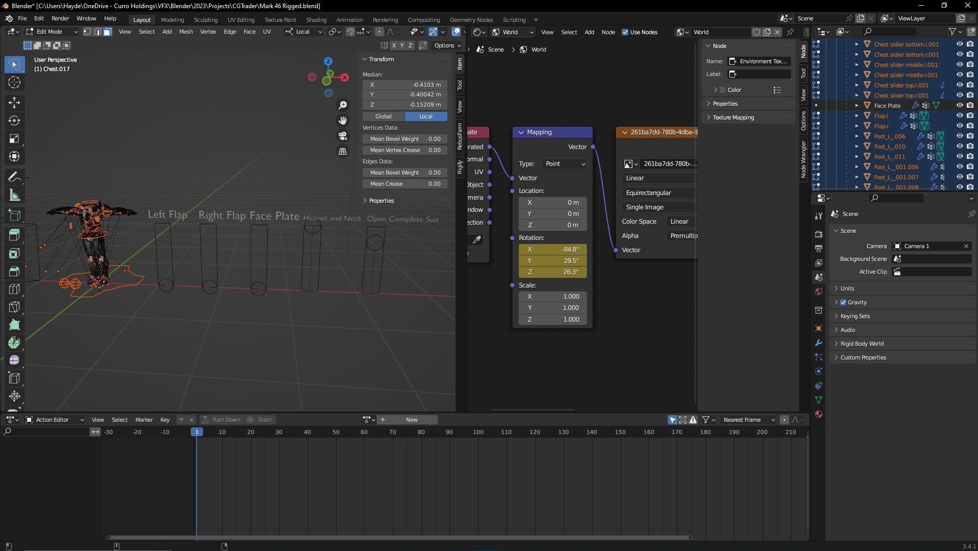 Iron Man Mark 46 Rigged and can open 3D model_10
