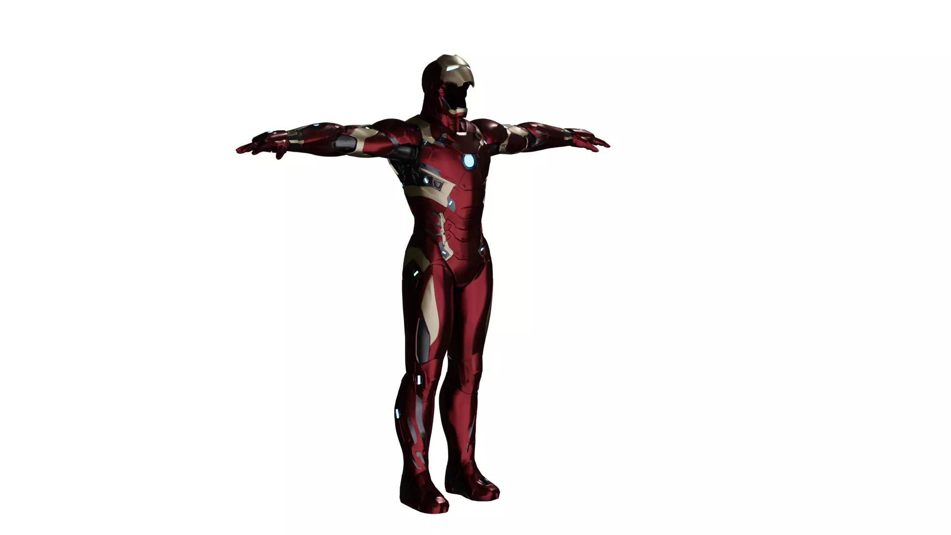 Iron Man Mark 46 Rigged and can open 3D model_0