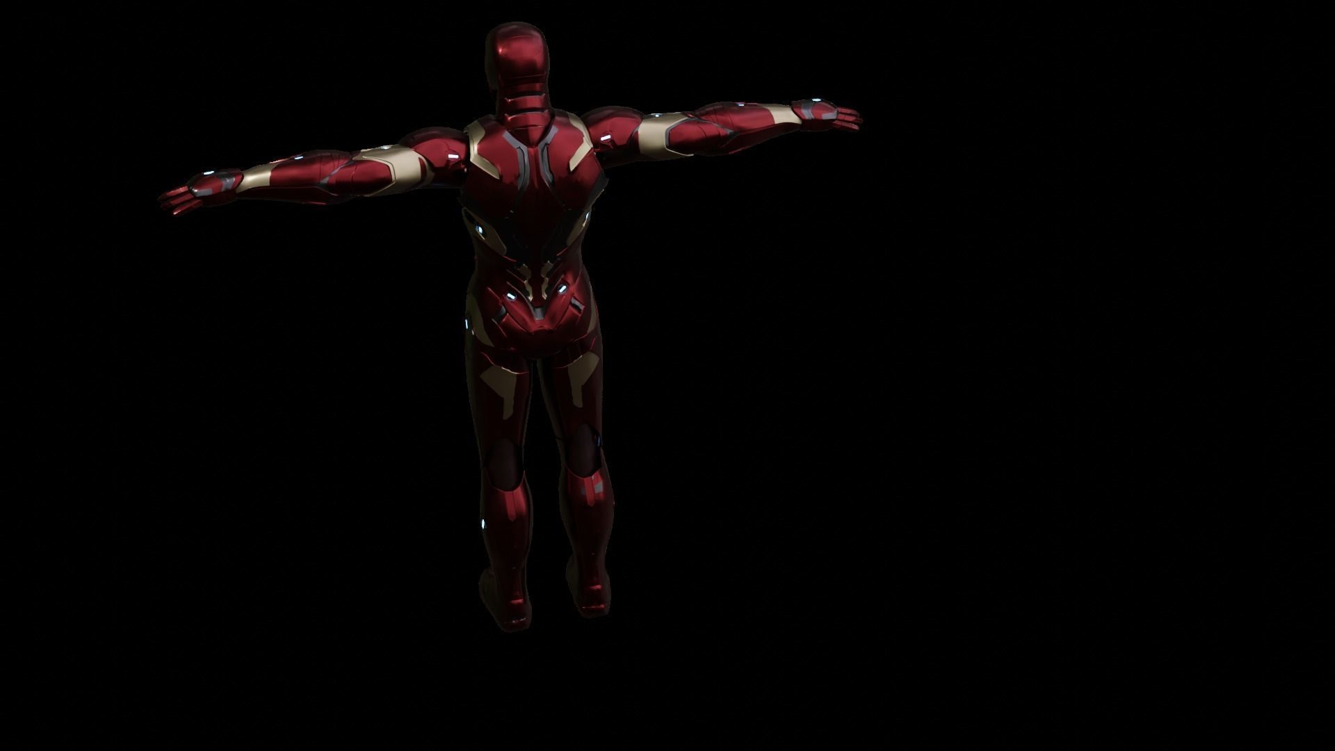 Iron Man Mark 46 Rigged and can open 3D model_9