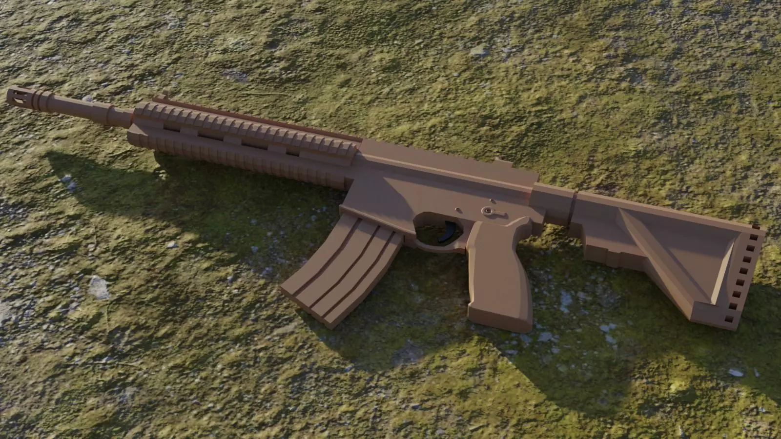 HK416 Riffle 3D model_0