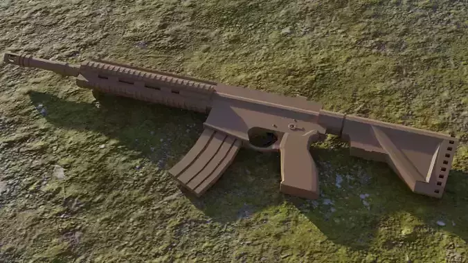 HK416 Riffle 3D model