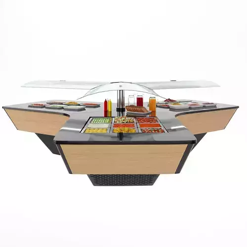 Widevision Buffet Island by Enofrigo 3D model