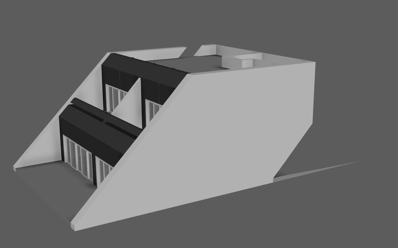 3D Exterior Villa Model Low-poly 3D model_3