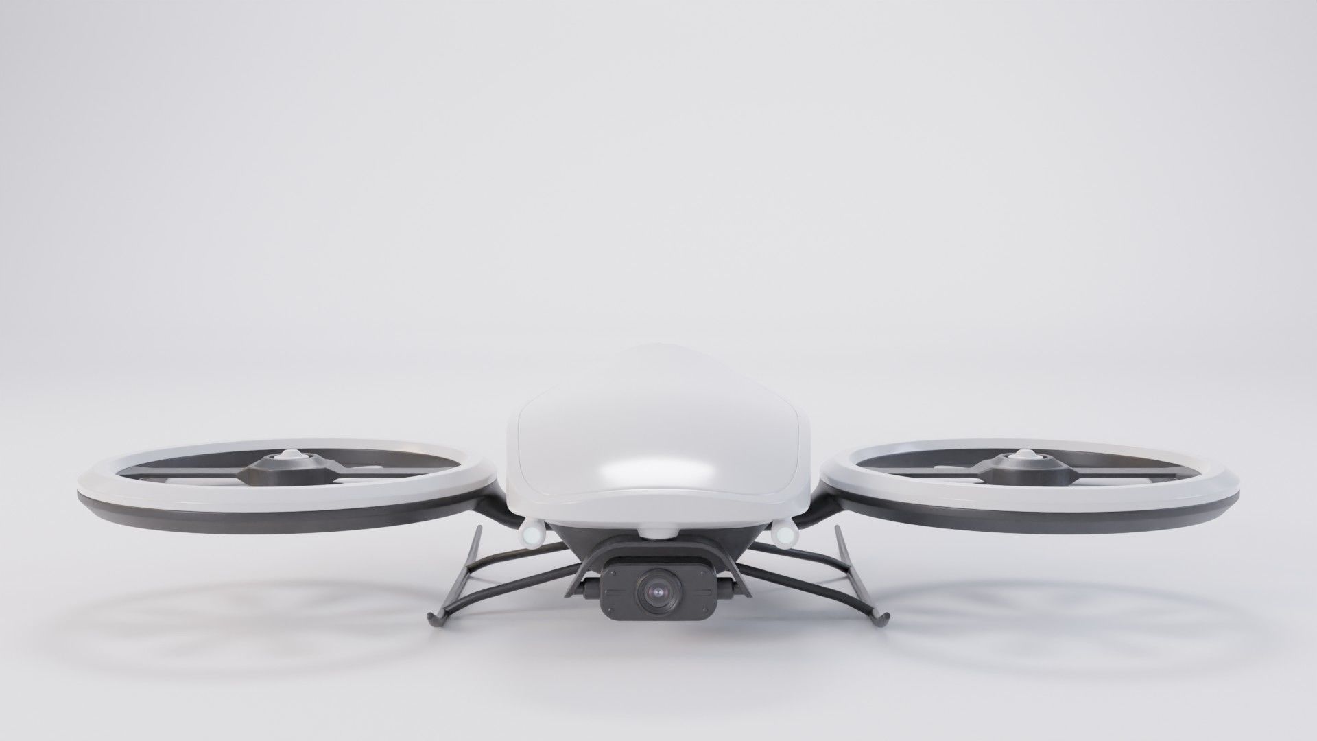 Futuristic Military Mini Drone Low-poly 3D model_2