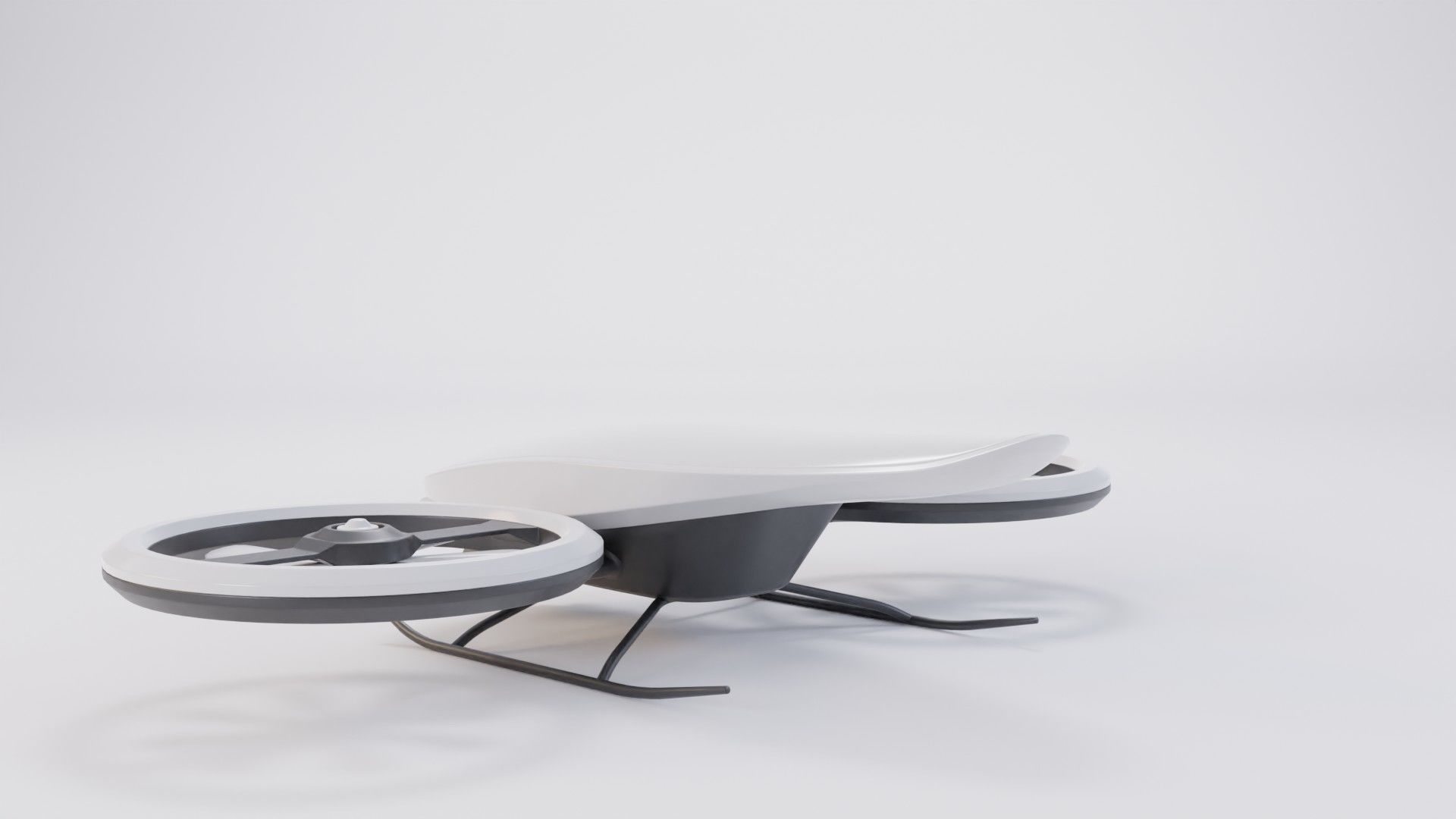 Futuristic Military Mini Drone Low-poly 3D model_5