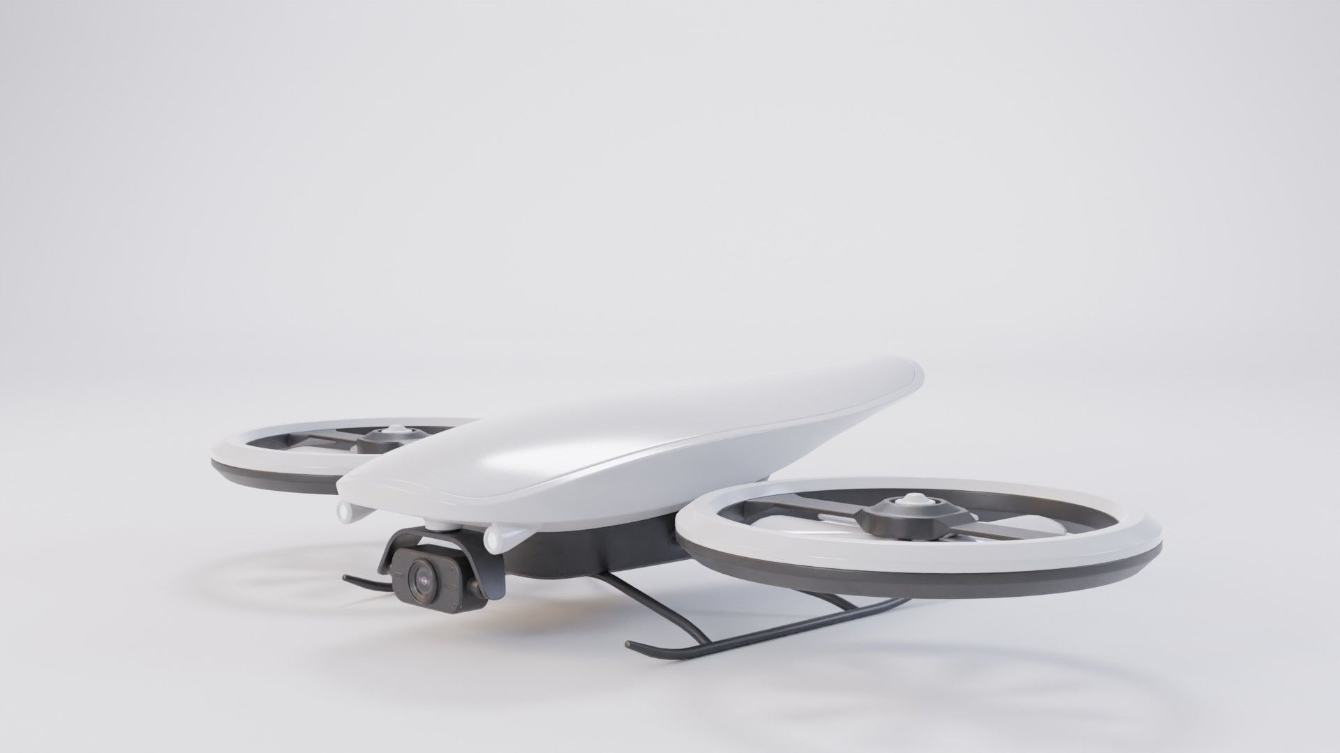 Futuristic Military Mini Drone Low-poly 3D model_3