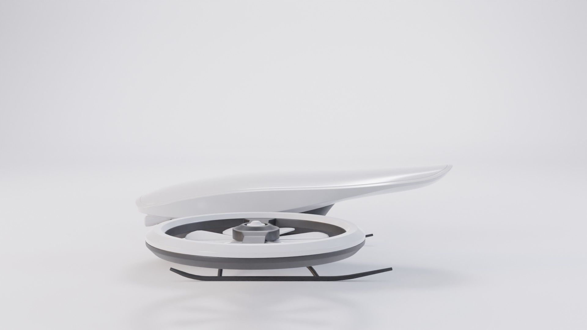 Futuristic Military Mini Drone Low-poly 3D model_4