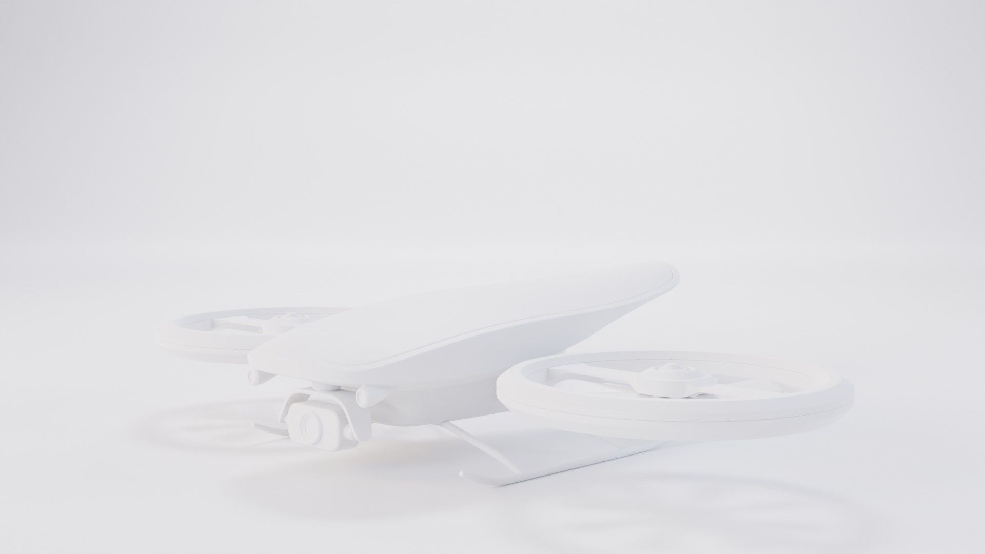 Futuristic Military Mini Drone Low-poly 3D model_7