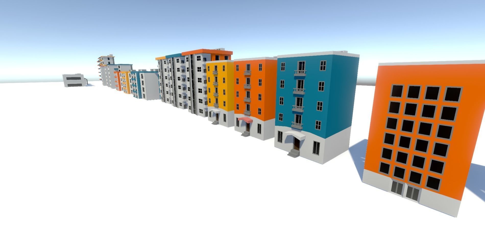 3D Low Poly - Buildings Pack Low-poly 3D model_2