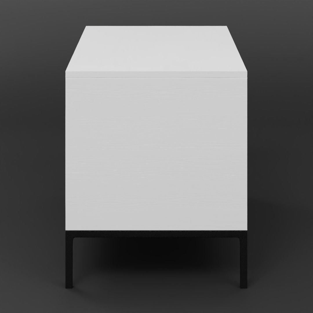 White Side Table 3D model_3