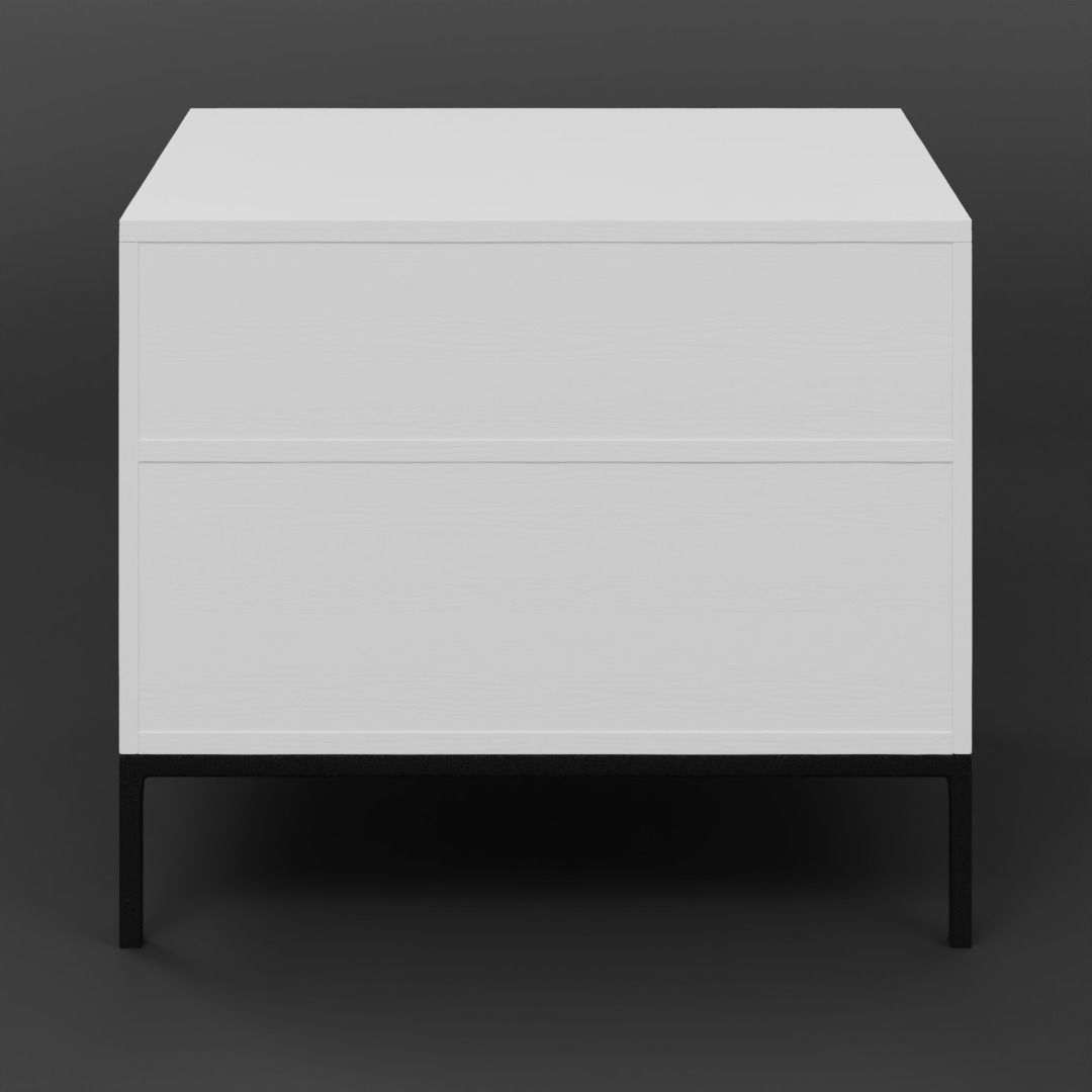 White Side Table 3D model_6