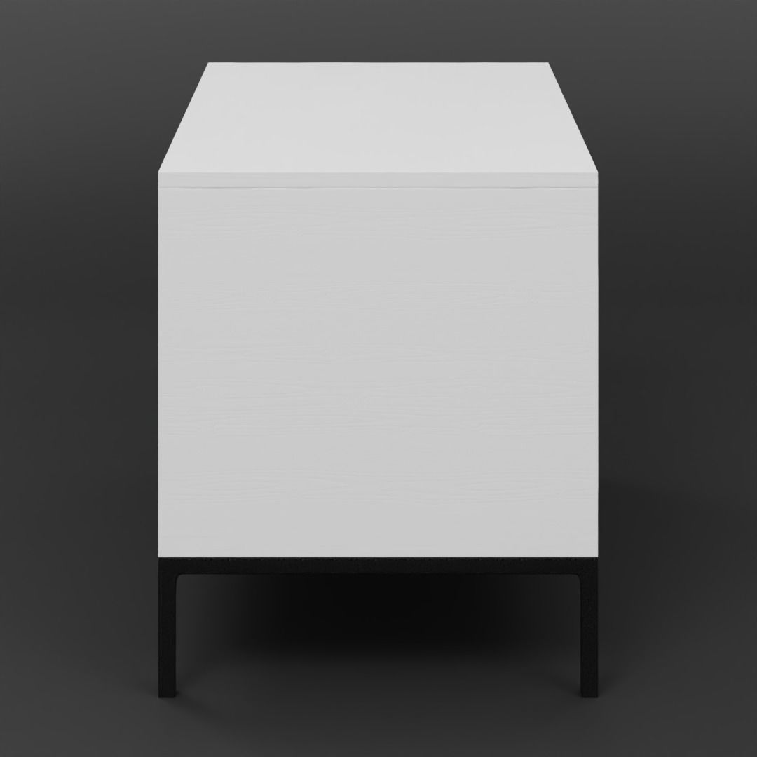 White Side Table 3D model_4