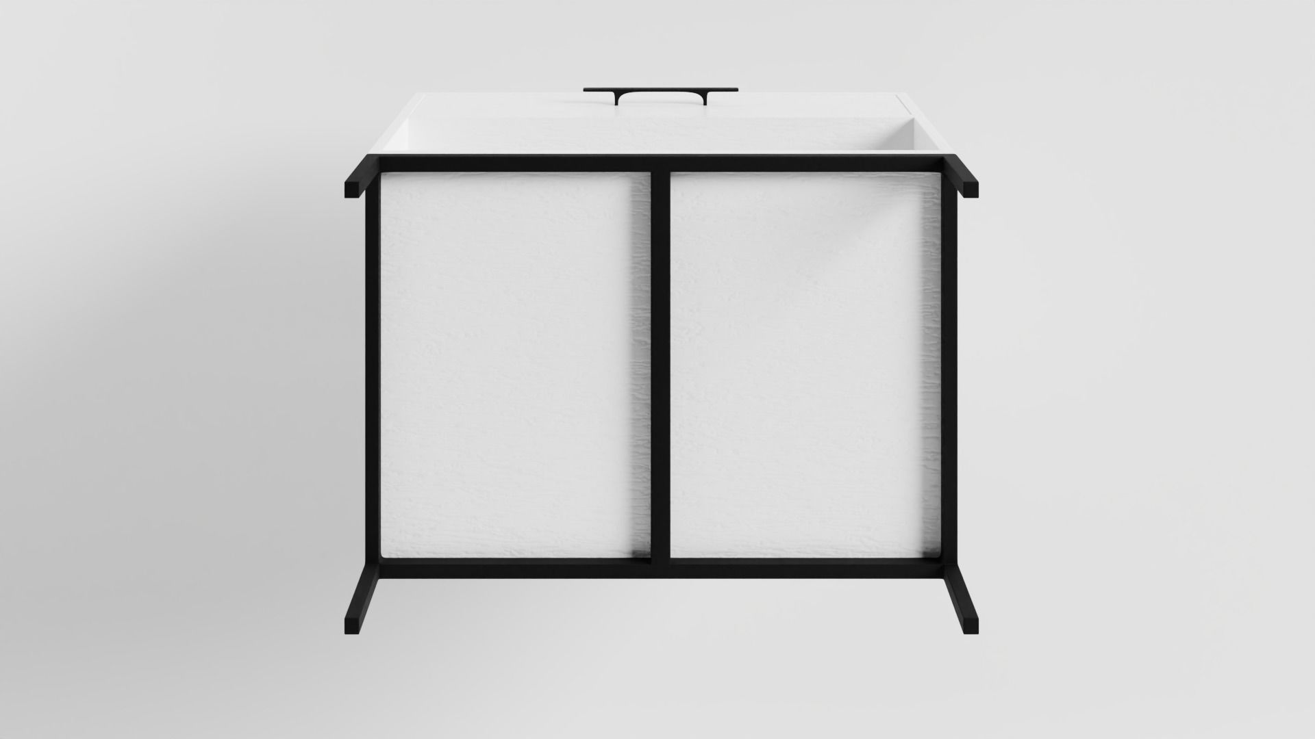 White Side Table 3D model_11