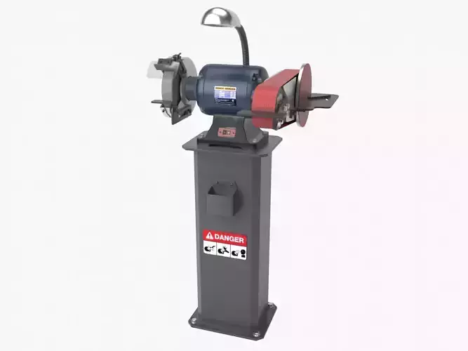Bench Grinder Low-poly 3D model