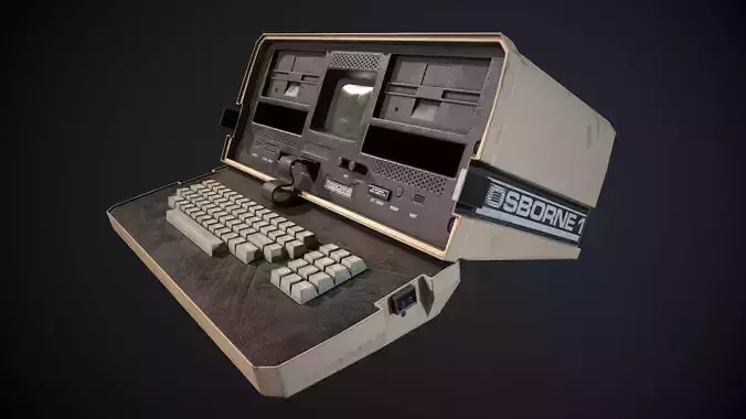 Osborne 1 old computer Low-poly 3D model