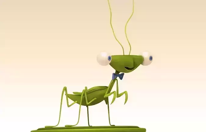 Praying Mantis Cartoon 02