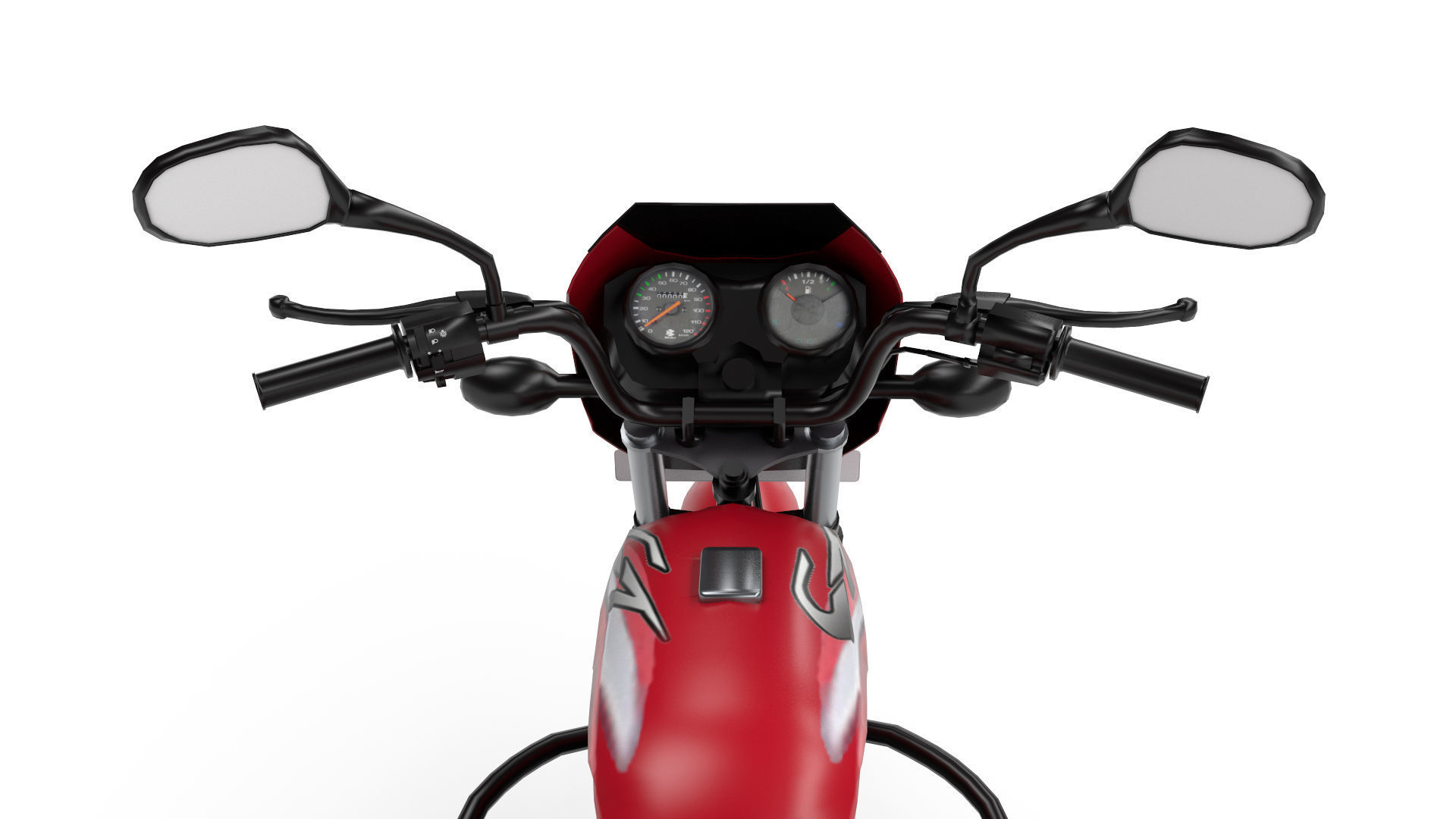 Bajaj CT 100 Low-poly 3D model_7