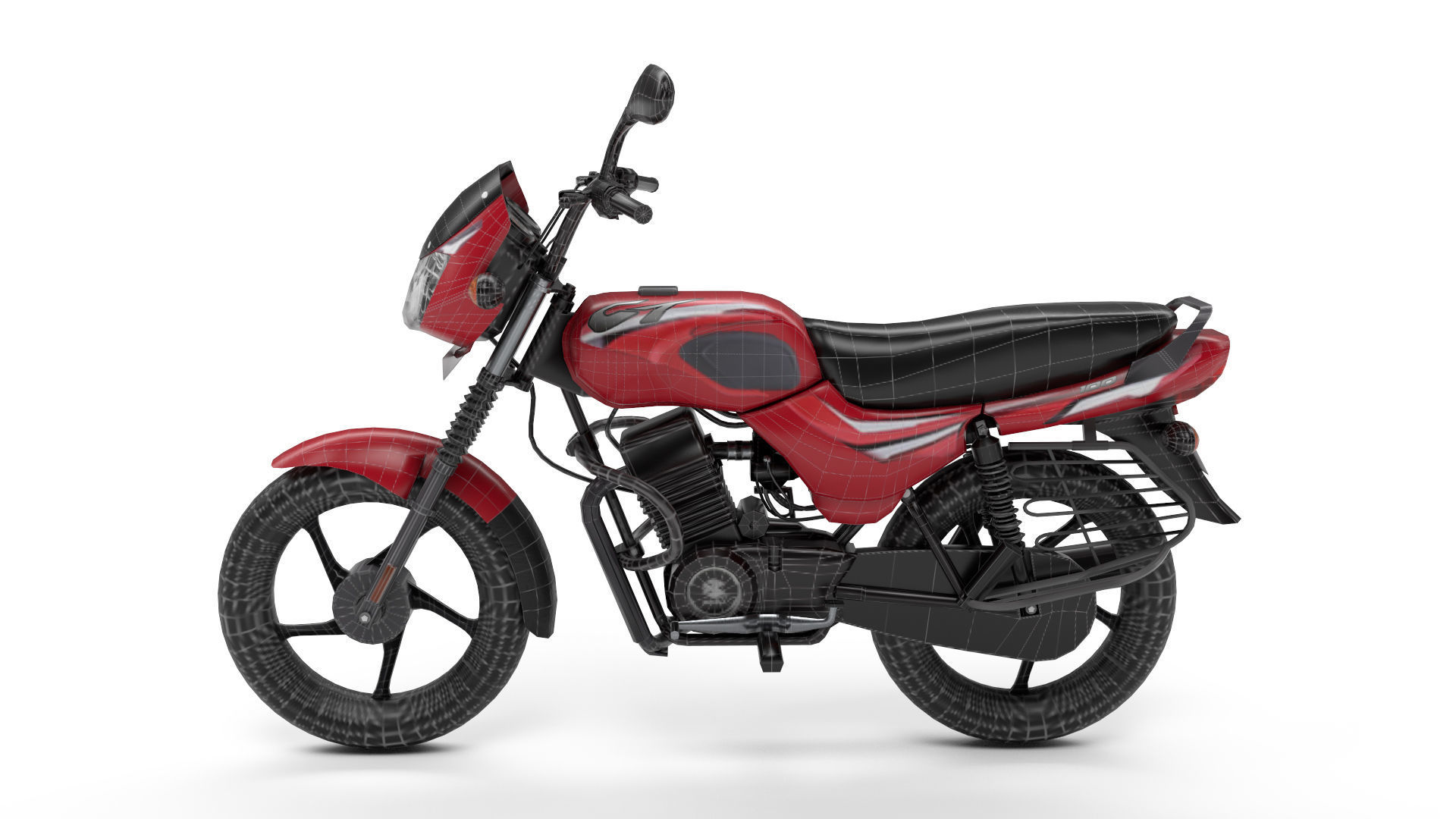 Bajaj CT 100 Low-poly 3D model_8