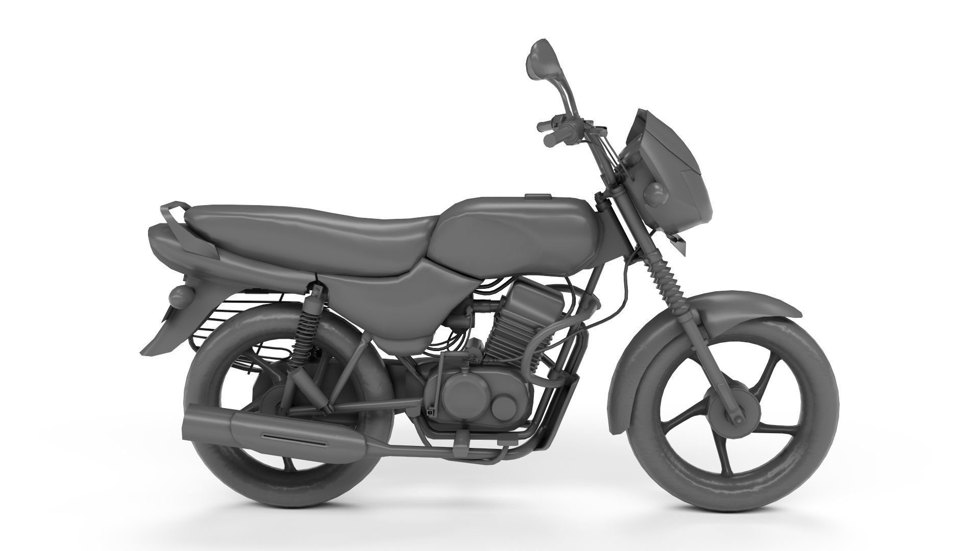 Bajaj CT 100 Low-poly 3D model_11