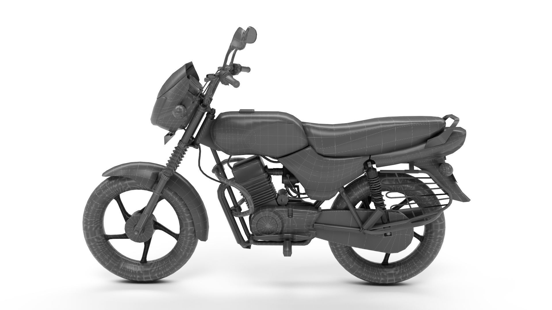 Bajaj CT 100 Low-poly 3D model_12