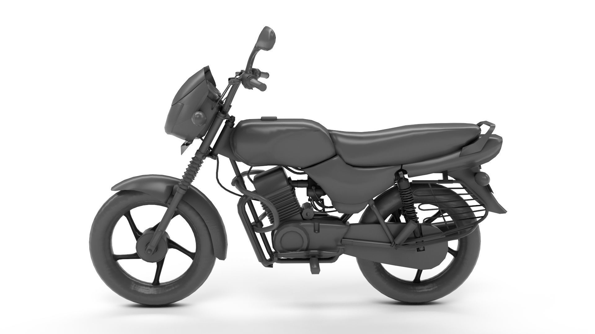 Bajaj CT 100 Low-poly 3D model_10
