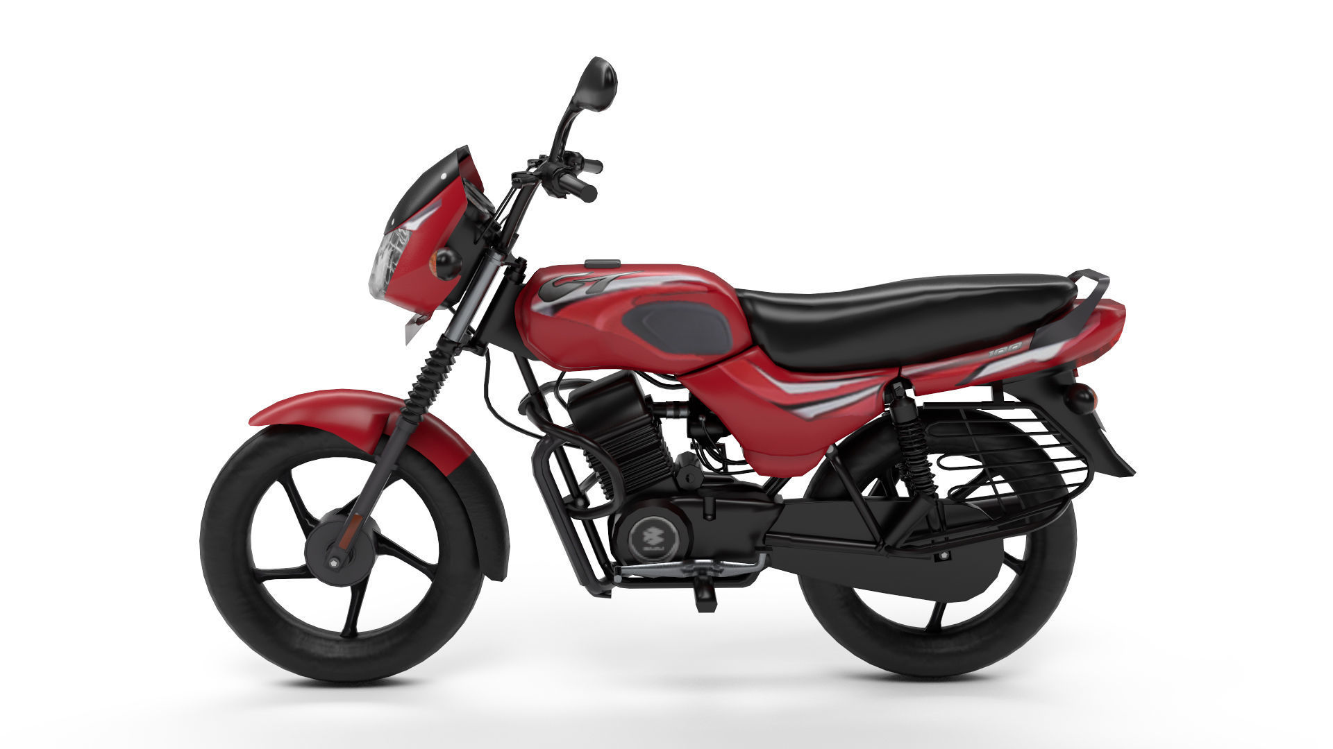Bajaj CT 100 Low-poly 3D model_3