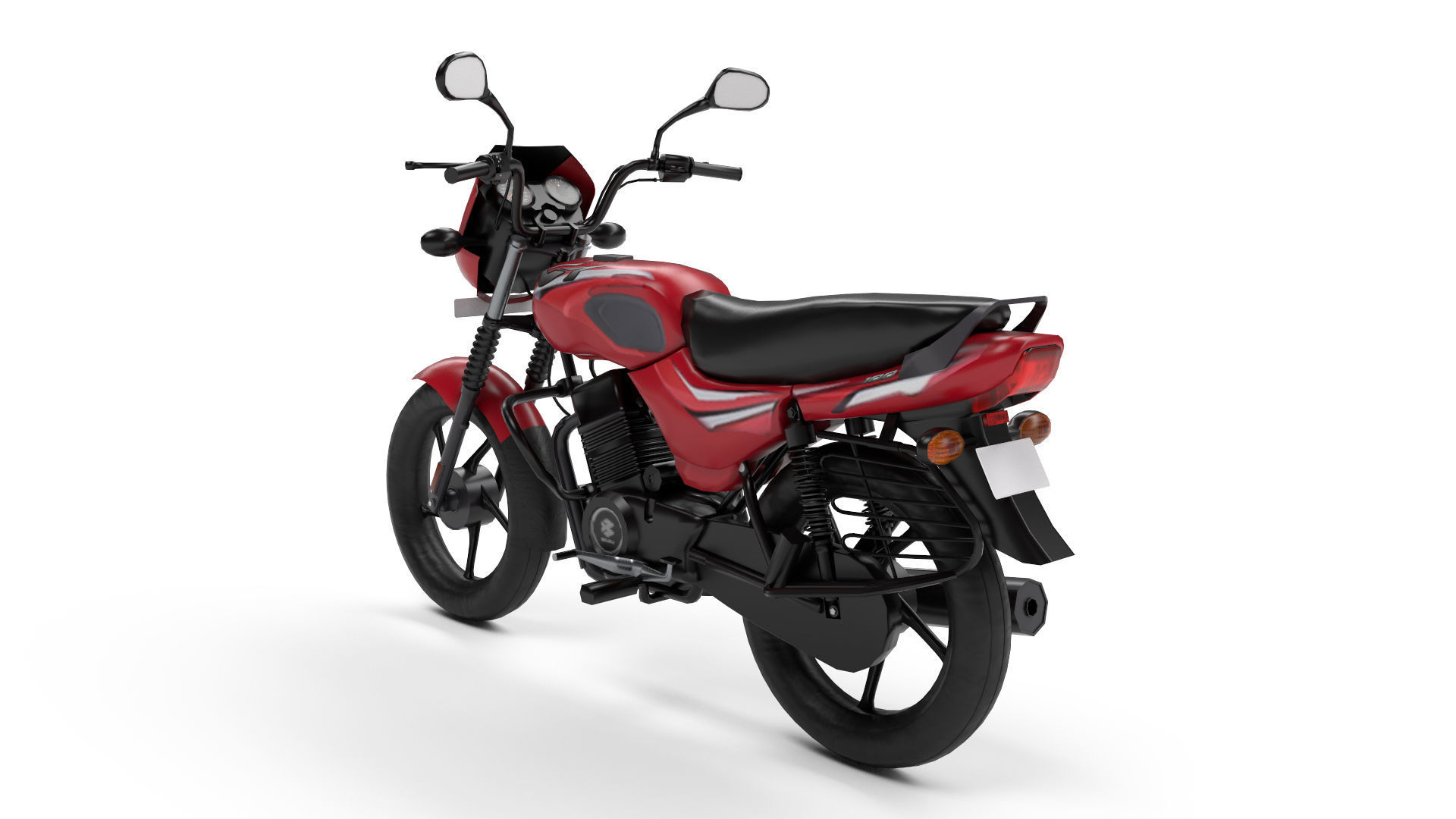 Bajaj CT 100 Low-poly 3D model_6