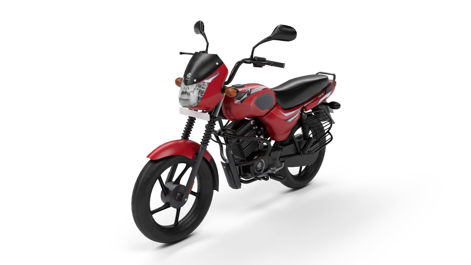 Bajaj CT 100 Low-poly 3D model_1
