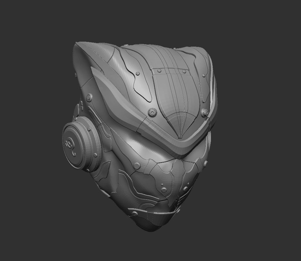 HighPoly Sci-fi Helmet - Ngchipv Free 3D model_6
