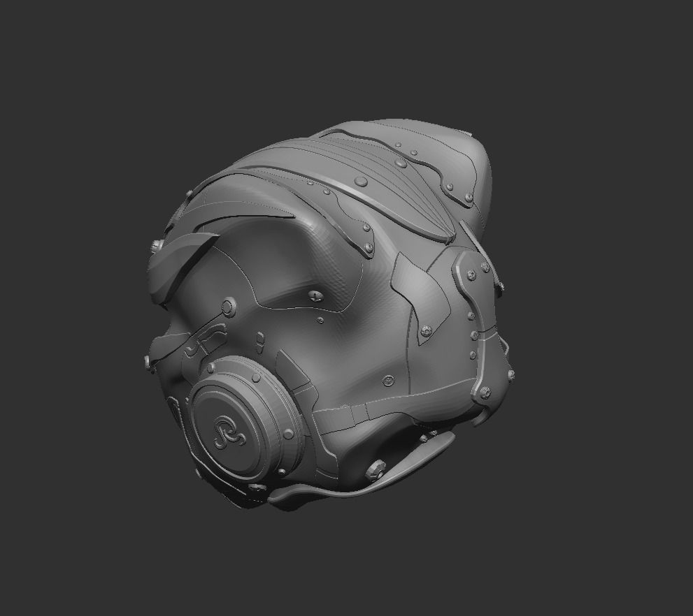 HighPoly Sci-fi Helmet - Ngchipv Free 3D model_5