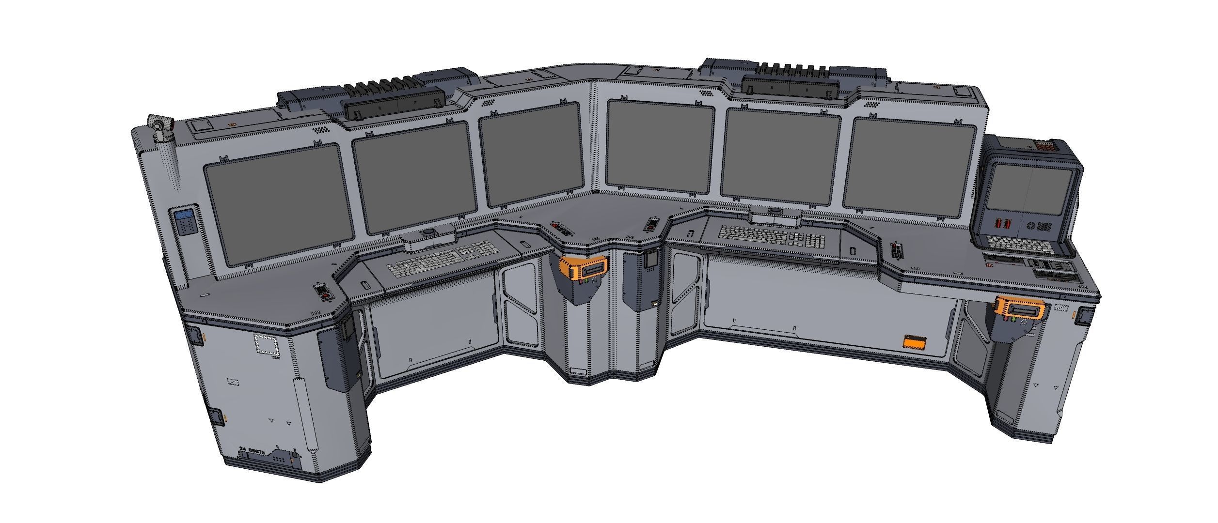 sci fi terminal 2 3D model_36