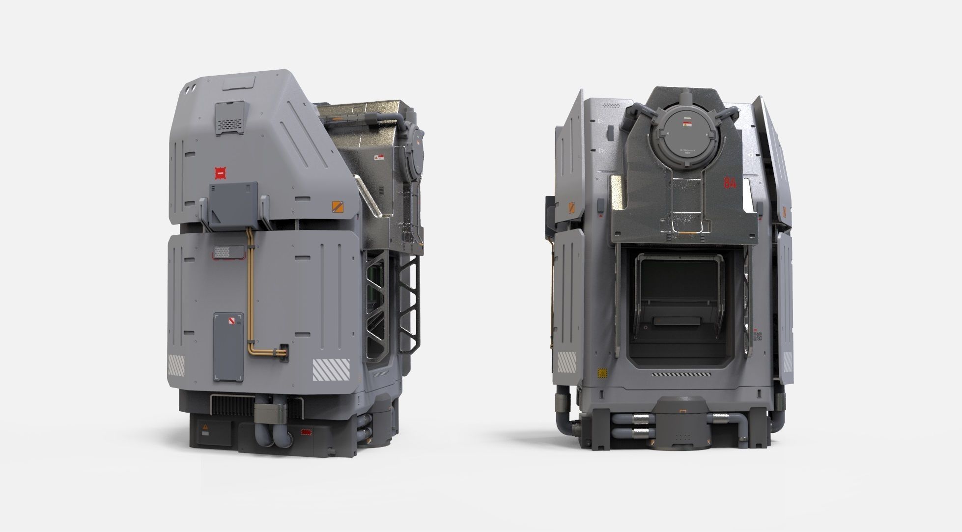 sci fi terminal 2 3D model_2