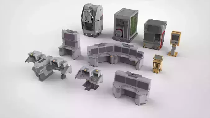 sci fi terminal 2 3D model