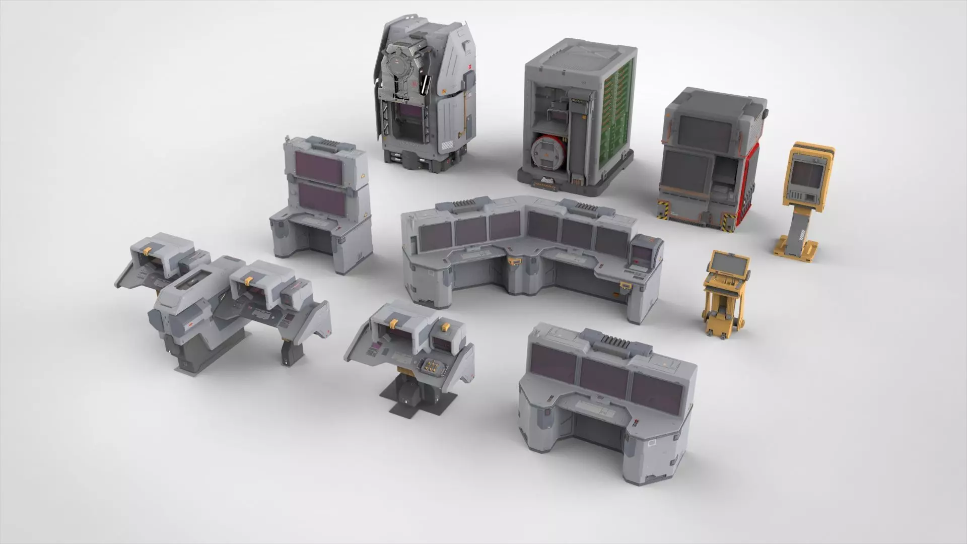 sci fi terminal 2 3D model_0