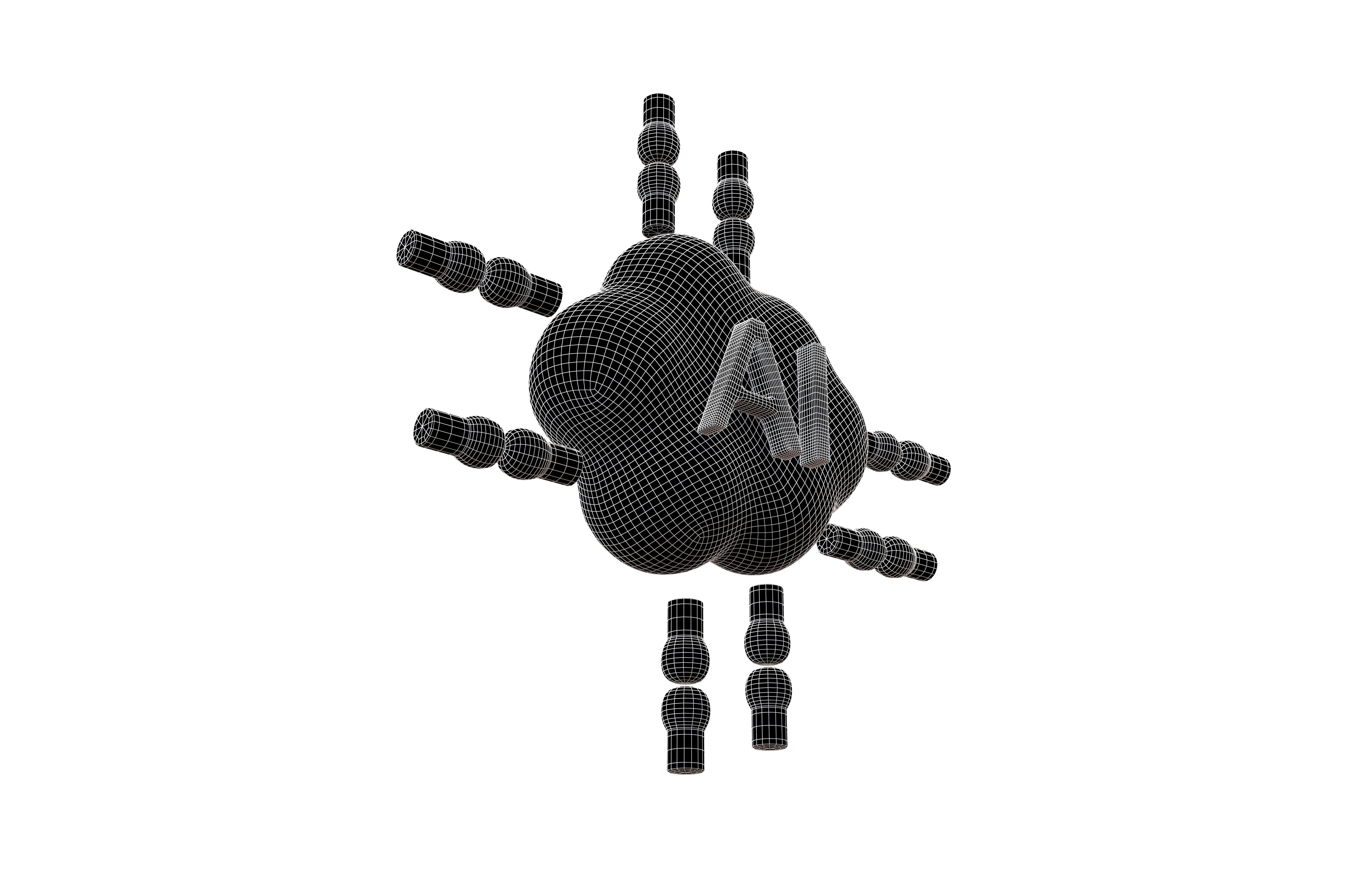AI Icon v1 001 Low-poly 3D model_7