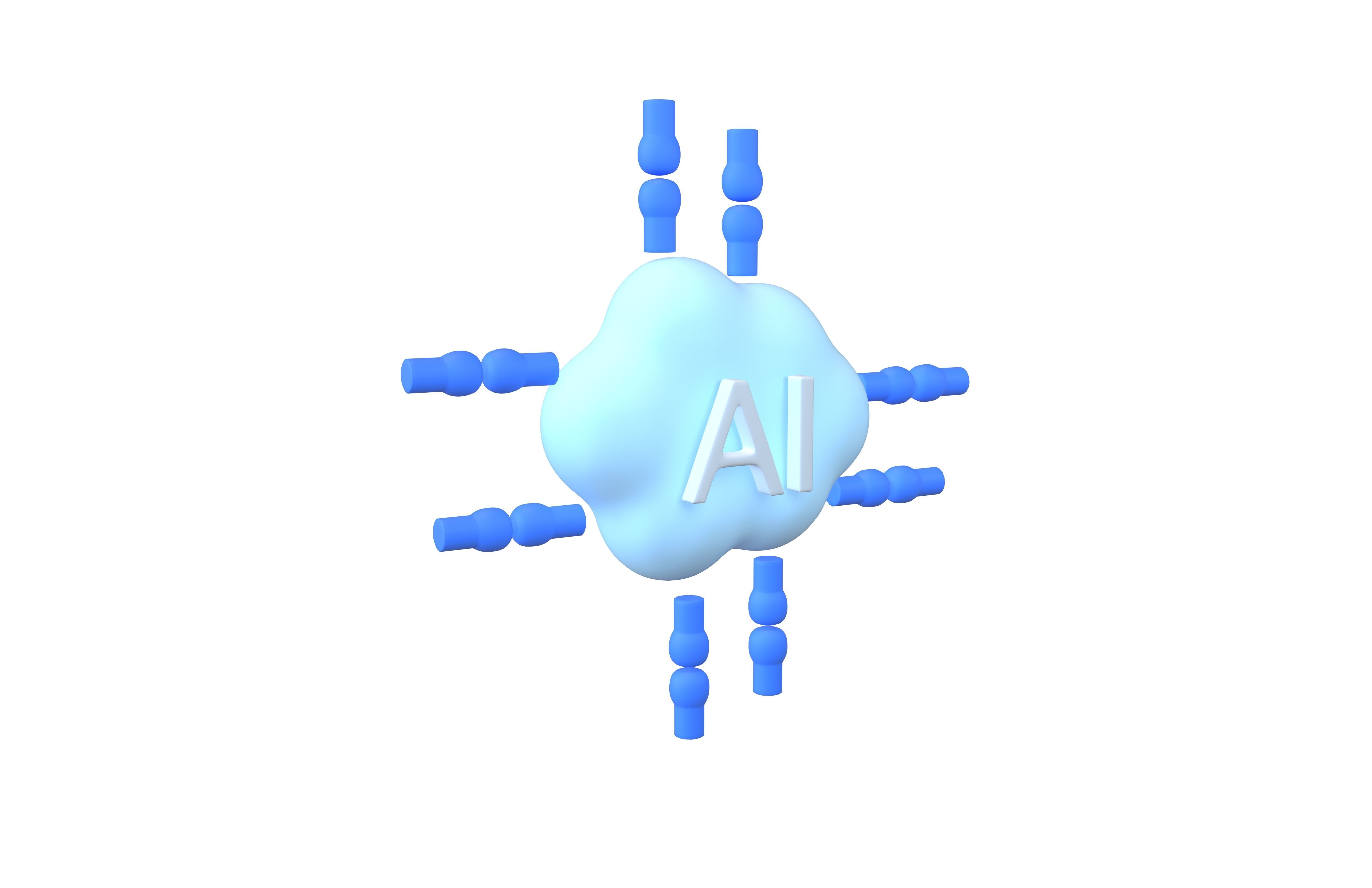 AI Icon v1 001 Low-poly 3D model_2
