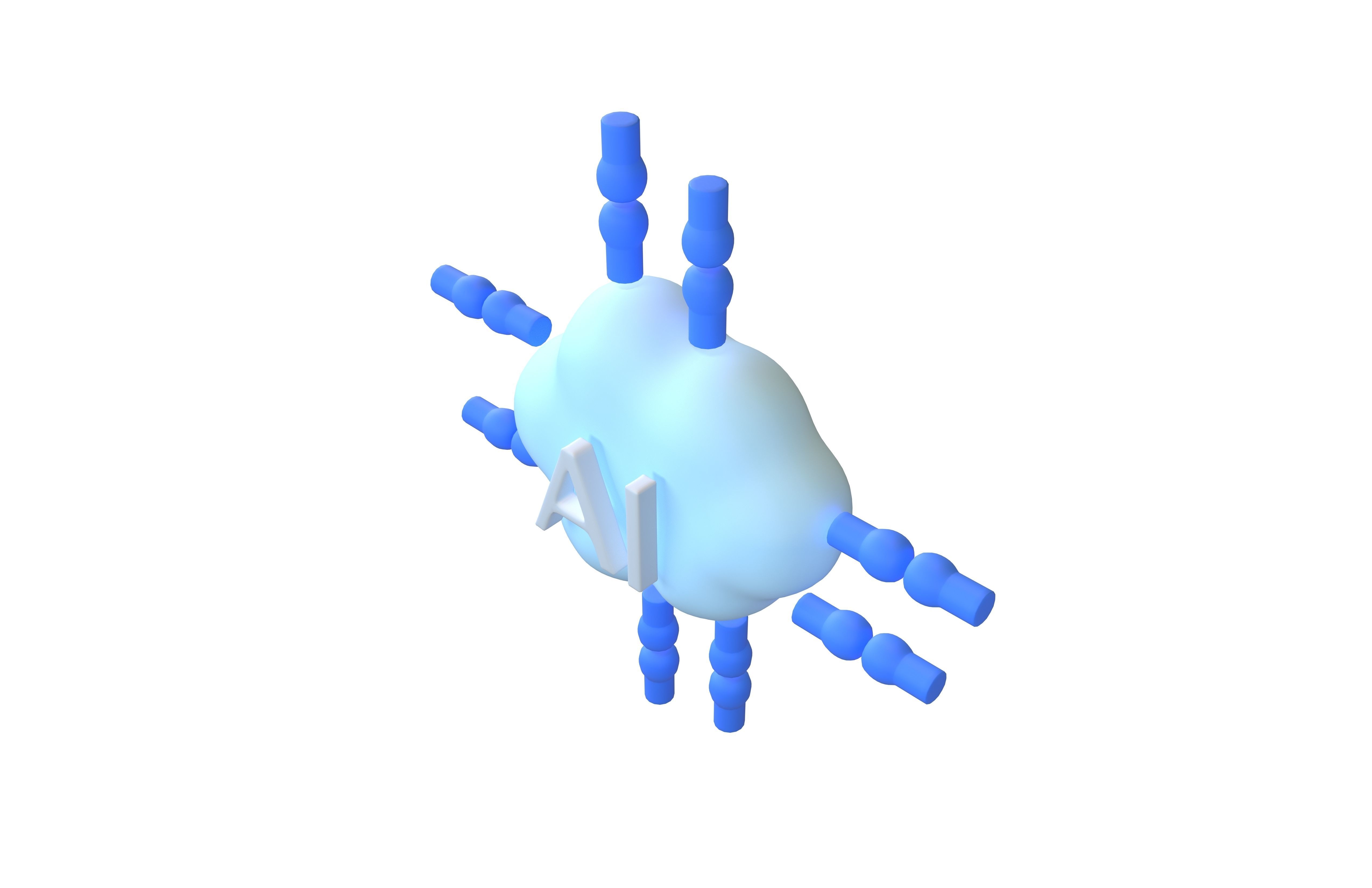 AI Icon v1 001 Low-poly 3D model_3