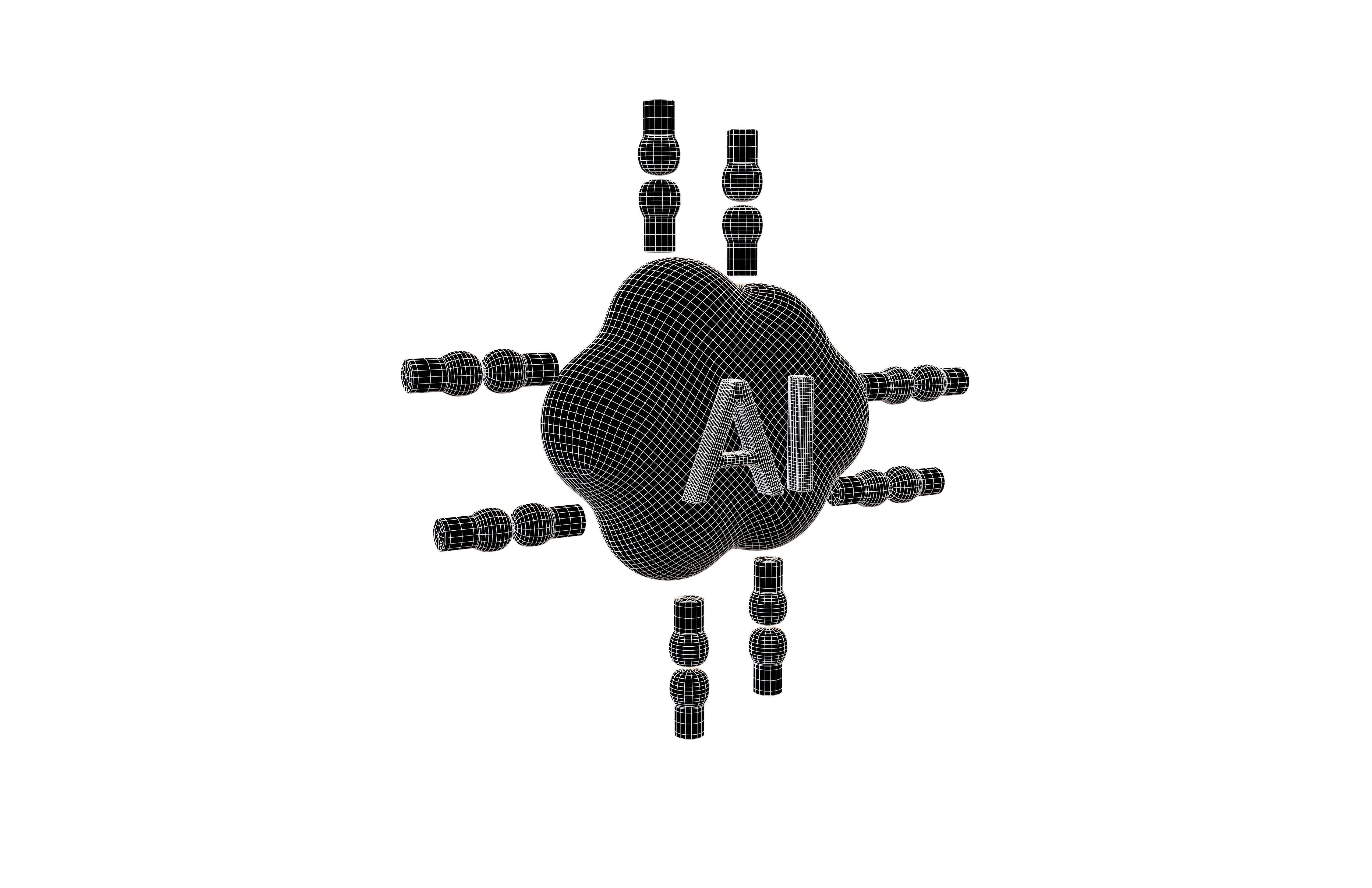 AI Icon v1 001 Low-poly 3D model_8