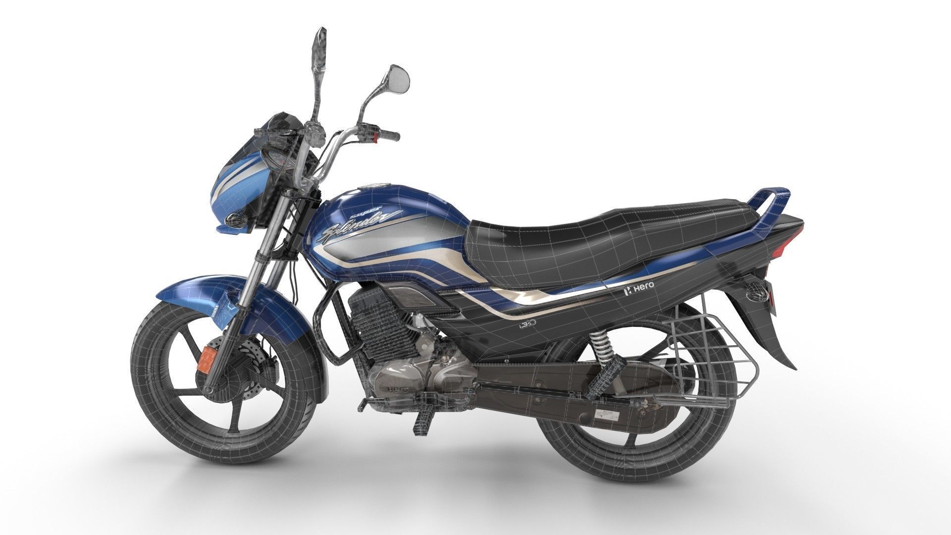 Hero Super Splendor Low-poly 3D model_6