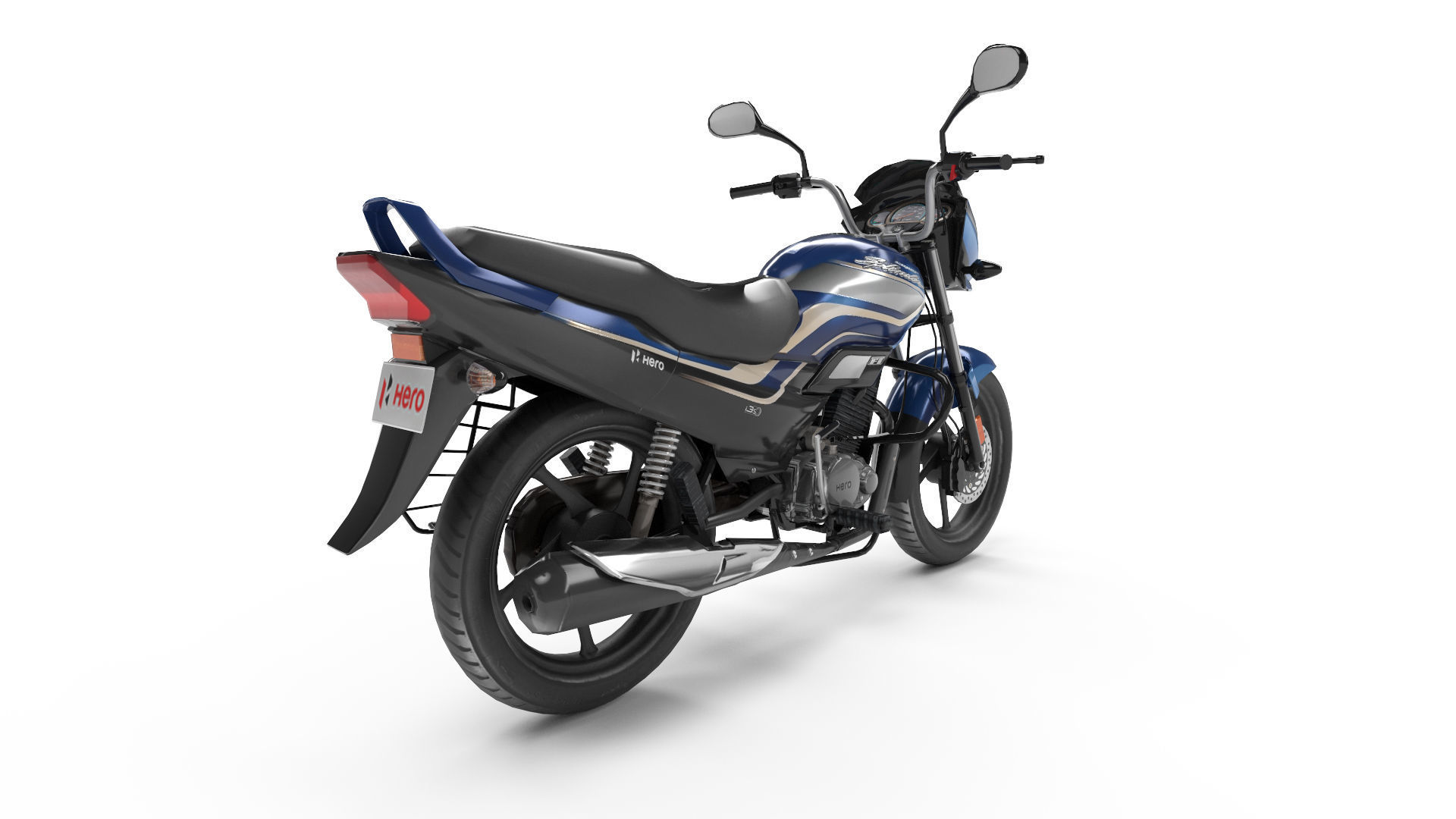 Hero Super Splendor Low-poly 3D model_5