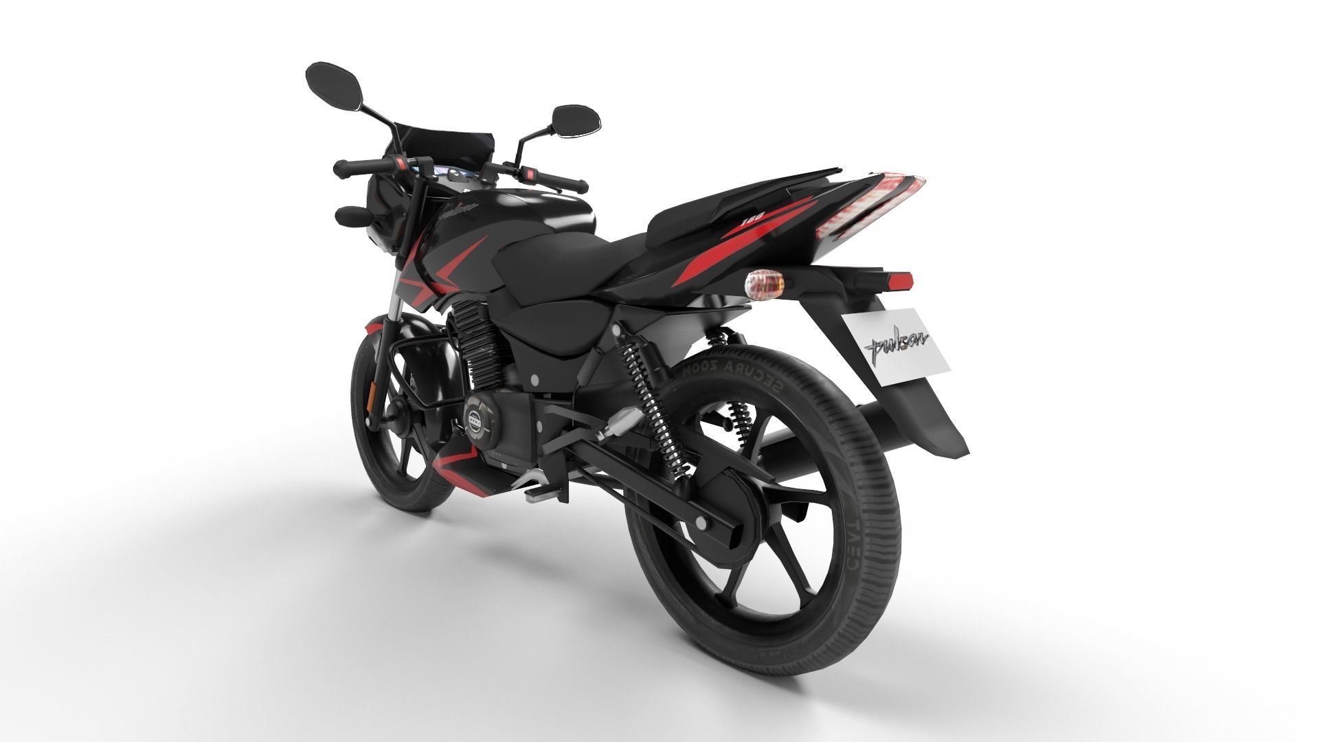 Bajaj Pulsar 150 Low-poly 3D model_1