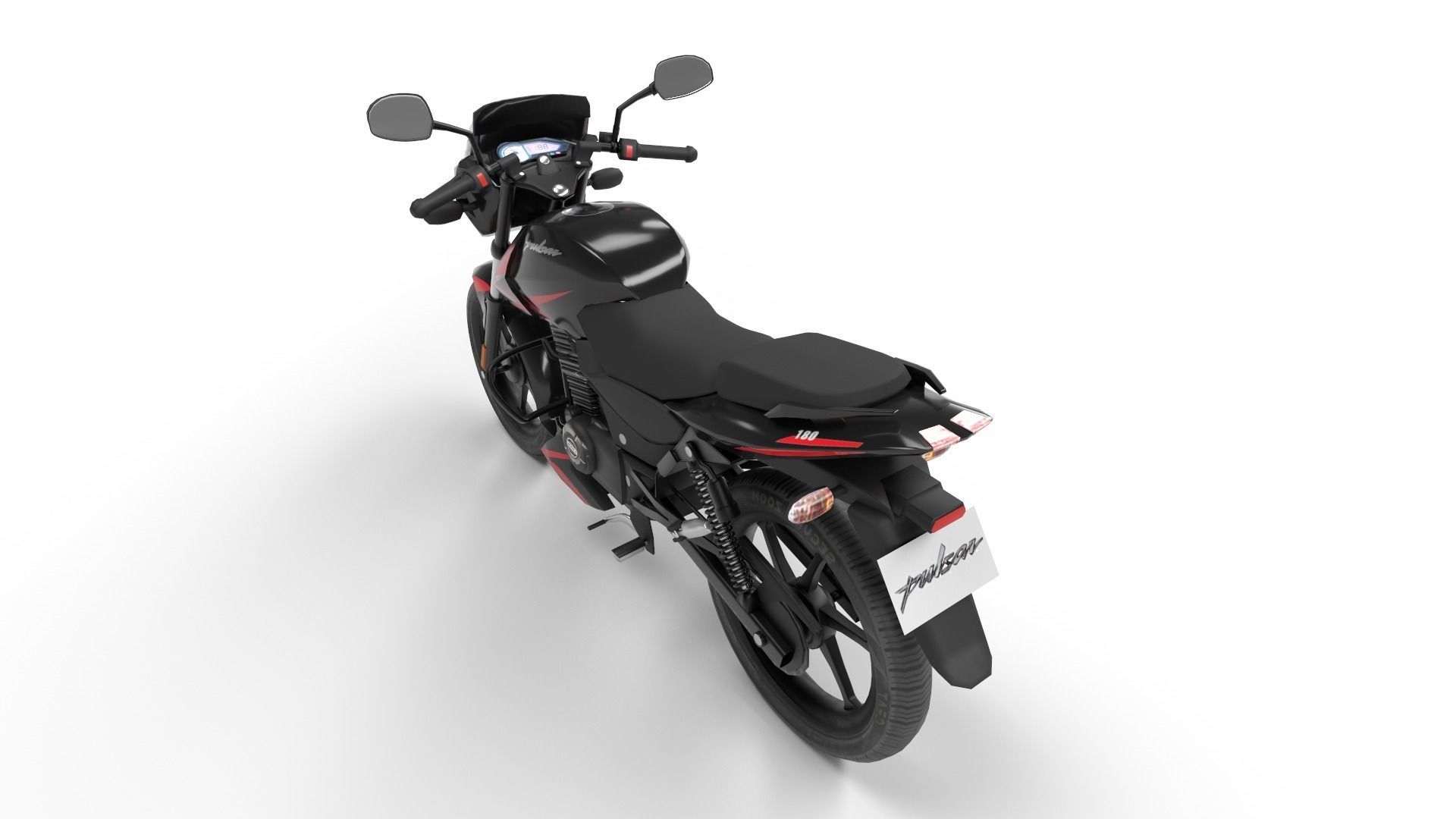 Bajaj Pulsar 150 Low-poly 3D model_4
