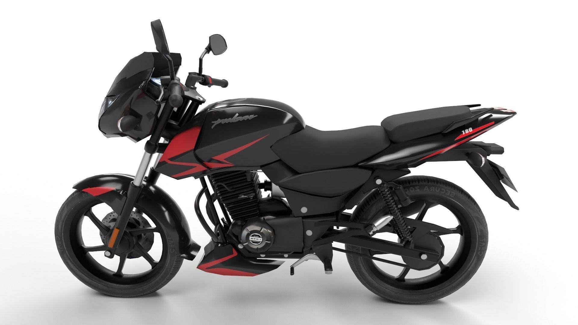 Bajaj Pulsar 150 Low-poly 3D model_2