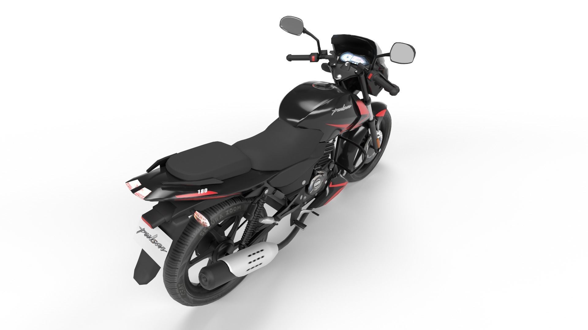 Bajaj Pulsar 150 Low-poly 3D model_5