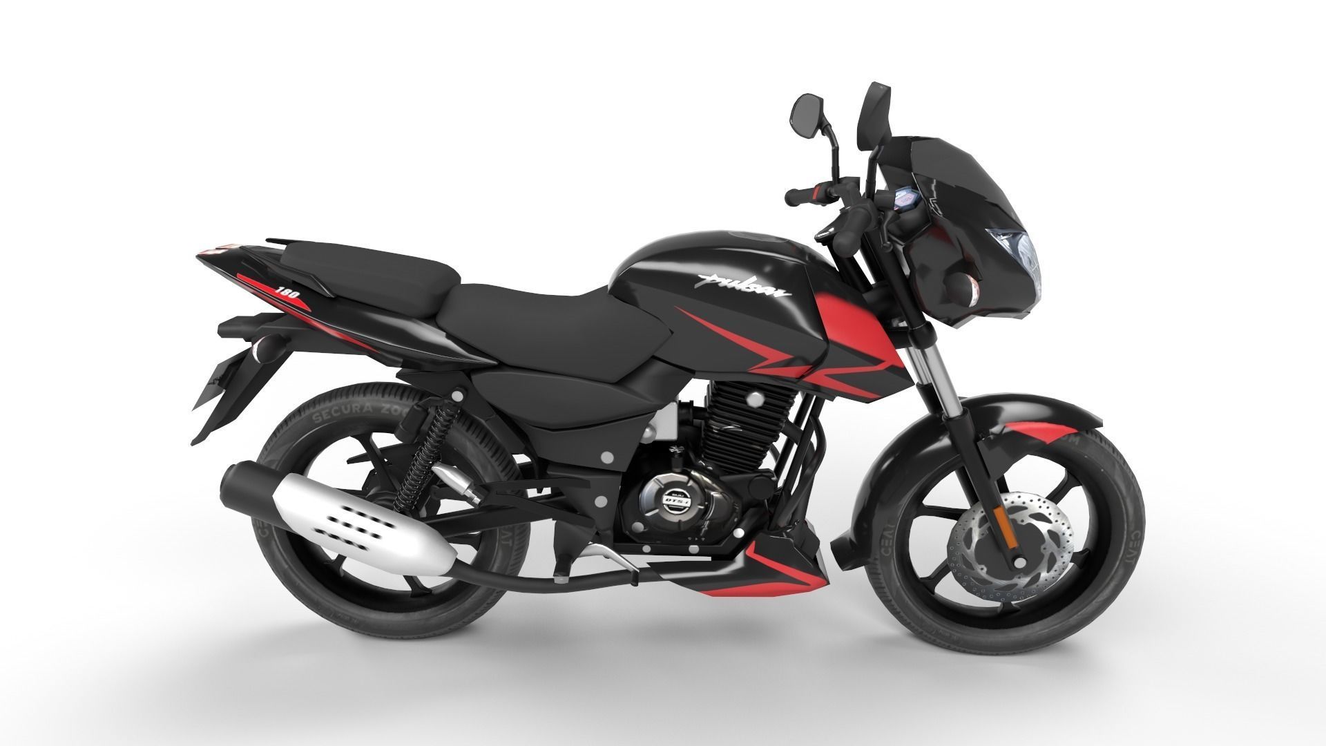 Bajaj Pulsar 150 Low-poly 3D model_3