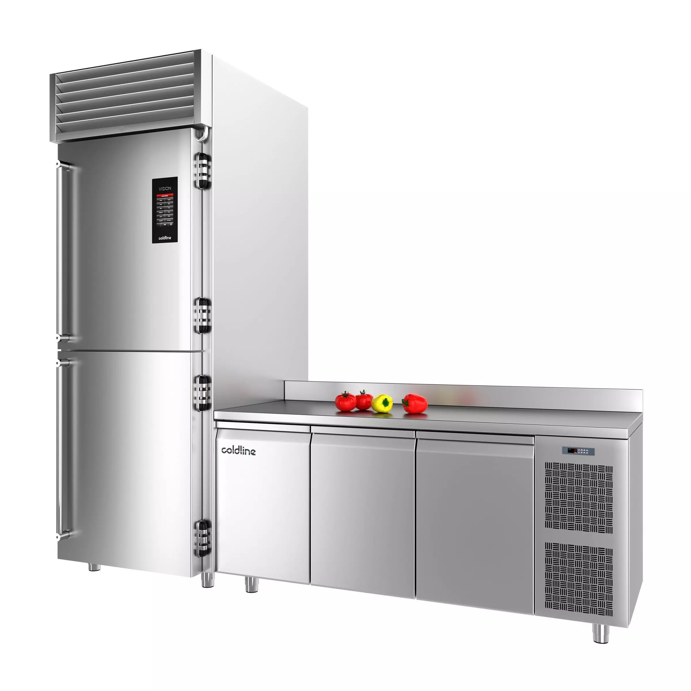 Vision Cabinet and Master Refrigerated Counter 3D model_0