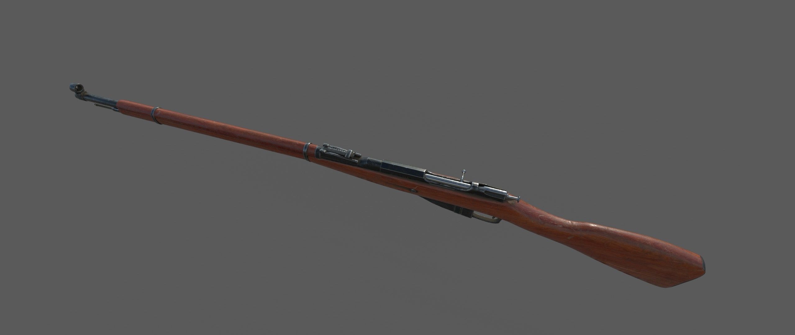 Mosin Rifle Low-poly 3D model_2