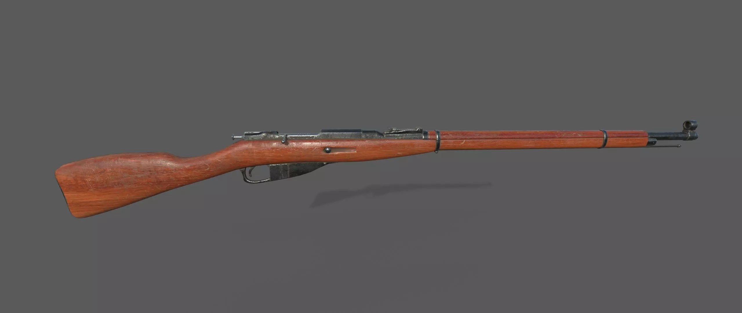 Mosin Rifle Low-poly 3D model_0