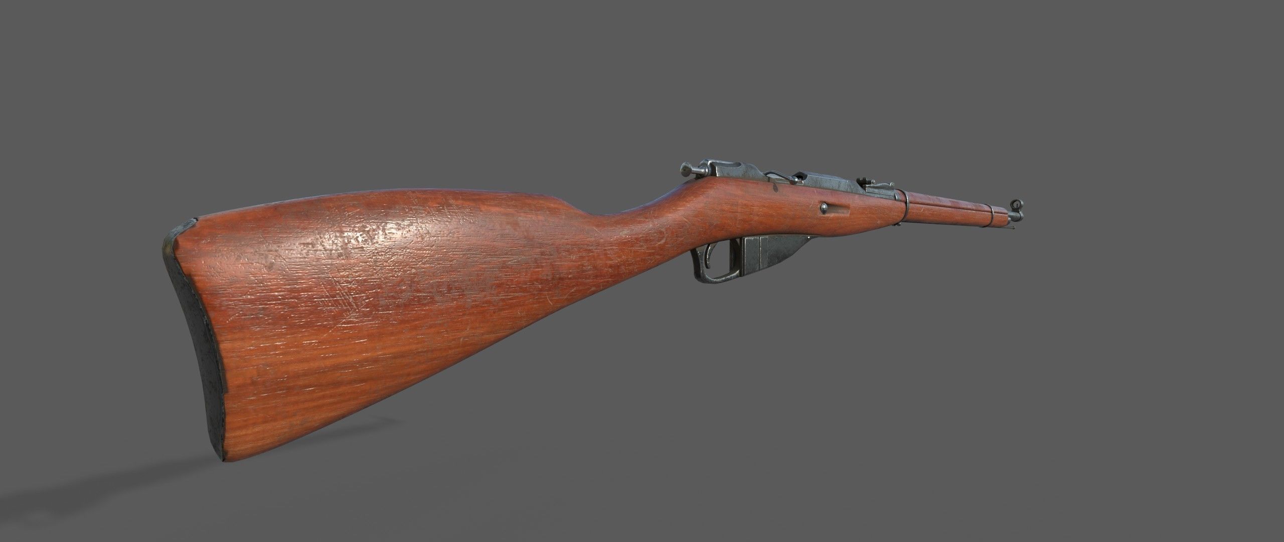 Mosin Rifle Low-poly 3D model_1
